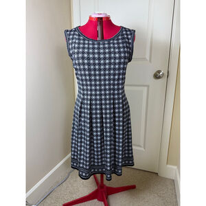 Women's Max Studio Black White Geometric Print Sleeveless Dress XL